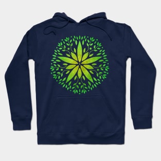 Flower Mandala in green Hoodie